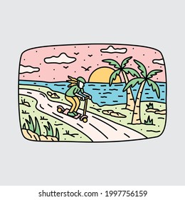 Relax place beach graphic illustration vector art t-shirt design