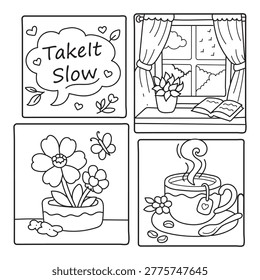 Relax Reminder Coloring Page