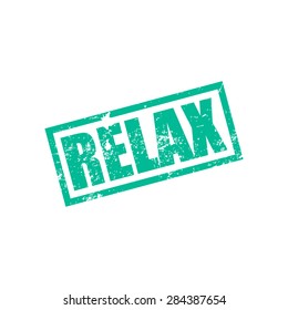 Relax, rubber stamp grunge effect, vector illustration