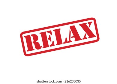 RELAX Rubber Stamp vector over a white background.