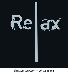 Relax slogan special illustration art design - Vector
