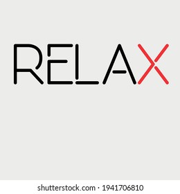 Relax slogan special illustration art design - Vector
