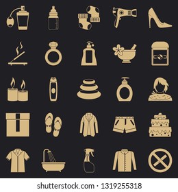 Relax in spa icons set. Simple set of 25 relax in spa vector icons for web for any design