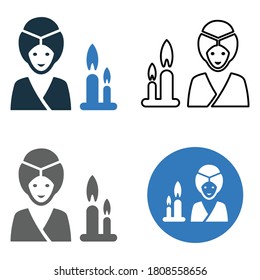 Relax, spa, woman icon. Glyph vector isolated on a white background 