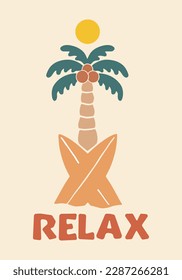 Relax the summer vector t shirt patch art