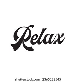 relaja texto sobre fondo blanco.