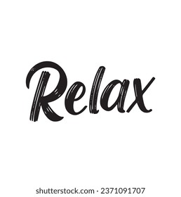 Relax text on white background.