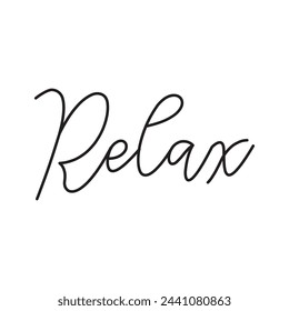 relax text on white background.