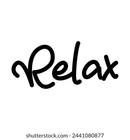 relax text on white background.