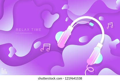 RELAX TIME Fluid Shapes abstract Background for banners presentations,landing page and template. Vector design.