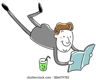 Relax and unwind businessman.vector illustration