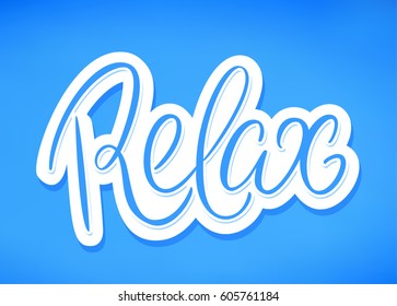 Relax. Vector lettering.
