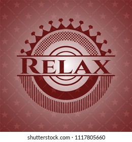 Relax vintage red emblem