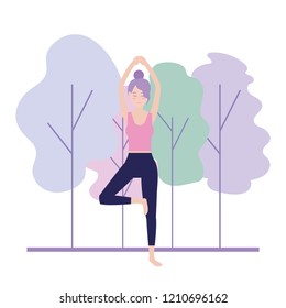 relax woman practice exercise posture