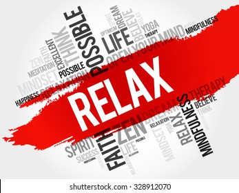 Relax word cloud concept