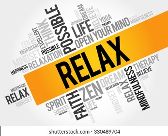 Relax word cloud concept