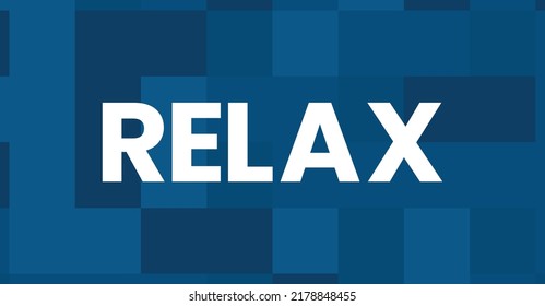 relax word concept typography banner, simple style illustration