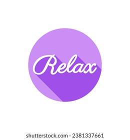 Relax word typography text icon design vector