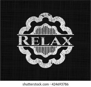 Relax written on a blackboard