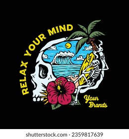 Relax your mind graphics vector.