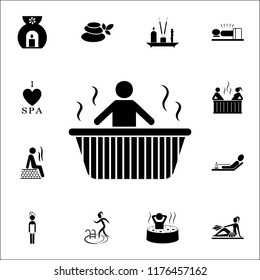 relaxation in the bathtub icon. SPA icons universal set for web and mobile