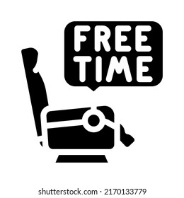 relaxation chair glyph icon vector. relaxation chair sign. isolated symbol illustration