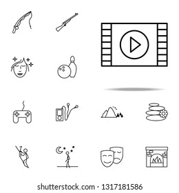 relaxation in cinema icon. relaxation icons universal set for web and mobile