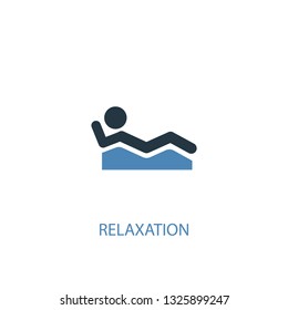 relaxation concept 2 colored icon. Simple blue element illustration. relaxation concept symbol design. Can be used for web and mobile UI/UX
