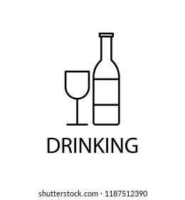 relaxation in drinking icon. Element of recreation icon for mobile concept and web apps. Thin line relaxation in drinking icon can be used for web and mobile