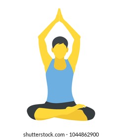 Relaxation exercise called yoga pose