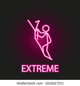 relaxation in extreme neon style icon. Simple thin line, outline vector of relaxation icons for ui and ux, website or mobile application
