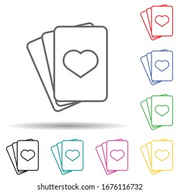 Relaxation in gambling multi color set icon. Simple thin line, outline of relaxation icons for ui and ux, website or mobile application