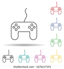 Relaxation in game multi color set icon. Simple thin line, outline of relaxation icons for ui and ux, website or mobile application