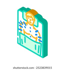 Icono de relajación Icono de acupuntura Icono isométrico Vector. Icono de relajación Icono de acupuntura