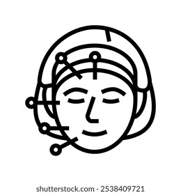 relaxation icon acupuncture line icon vector. relaxation icon acupuncture sign. isolated contour symbol black illustration