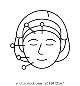 relaxation icon acupuncture line icon vector. relaxation icon acupuncture sign. isolated contour symbol black illustration
