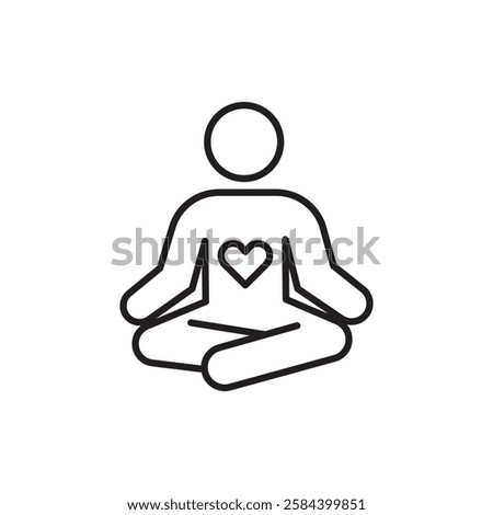 Relaxation icon black and white vector outline sign