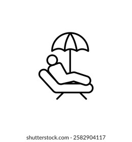 Relaxation icon Flat fill set collection