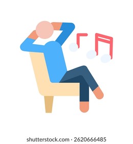 Ícone de relaxamento Ilustração de vetor plana