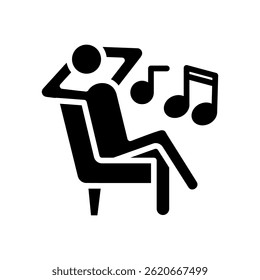 Relaxation Icon Glyph Vector Illustration