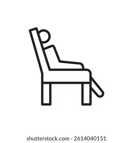 Relaxation icon line art vector