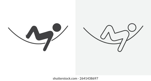 Relaxation icon Line graphics illustration