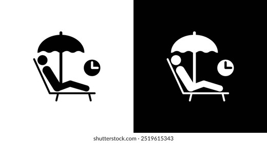Relaxation icon linear logo isolated