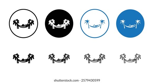 Relaxation icon Outline thin set pack series