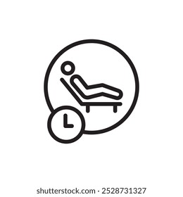 Ícone de relaxamento Vetor de contorno para interface do usuário da Web