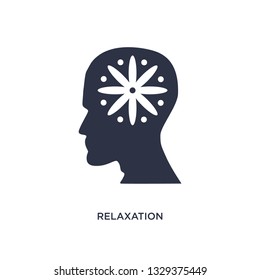 relaxation icon. Simple element illustration from brain process concept. relaxation editable symbol design on white background. Can be use for web and mobile.