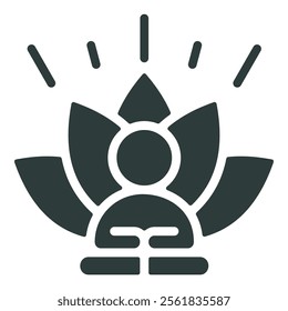 Relaxation icon vector illustration. Simple fill style	