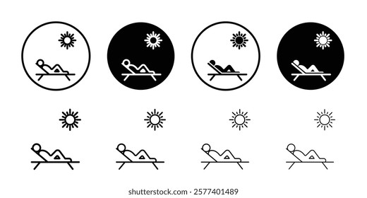 Relaxation icon Vector logo set flat