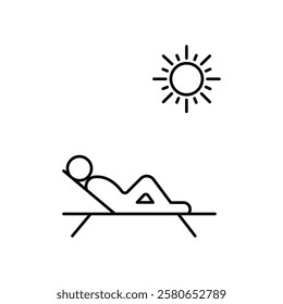 Relaxation icon Vector logo set flat