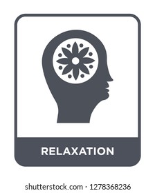 relaxation icon vector on white background, relaxation trendy filled icons from Brain process collection, relaxation vector illustration